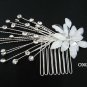 handmade silver alloy pearl floral bridal comb,wedding woman hair accessories tiara regal 90200