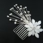 handmade silver alloy pearl floral bridal comb,wedding woman hair accessories tiara regal 90200