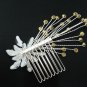 handmade silver alloy pearl floral bridal comb,wedding woman hair accessories tiara regal 90200