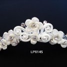 Silver handmade rhinestone floral bridal comb,wedding tiara woman hair accessories comb lp145