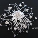 silver handmade alloy floral hair bridal comb,wedding tiara woman hair accessories 1207