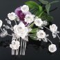 Handmade silver porcelain daisy crystal hair bridal comb,wedding tiara woman hair accessories SL1275
