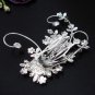 Bridal silver handmade floral pearl hair comb,wedding tiara headpiece hair accessories regal SL1757