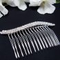 Bridal silver handmade small hair comb,wedding tiara headpiece hair accessories regal 4447