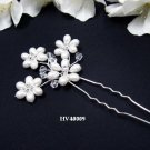 Bridal silver tiara handmade daisy pearl hair comb wedding hairpin headpiece hair accessories 4009