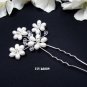 Bridal silver tiara handmade daisy pearl hair comb wedding hairpin headpiece hair accessories 4009