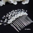 Bridal silver handmade daisy pearl hair comb,wedding tiara headpiece hair accessories regal 4016