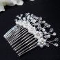 Bridal silver handmade daisy pearl hair comb,wedding tiara headpiece hair accessories regal 4016
