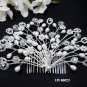 Bridal silver handmade floral pearl hair comb bride hair accessories wedding tiara regal 4023