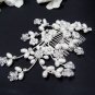 Bridal silver handmade floral pearl hair comb,wedding tiara headpiece hair accessories regal 4031