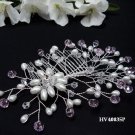 Bridal silver handmade hair comb,bridesmaid hair accessories wedding tiara regal 4035P
