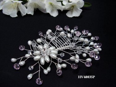 Bridal silver handmade hair comb,bridesmaid hair accessories wedding tiara regal 4035P