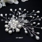 Bridal silver tiara handmade bridesmaid hair accessories floral pearl comb 4037