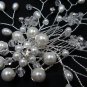 Bridal silver tiara handmade bridesmaid hair accessories floral pearl comb 4037