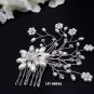 Bridal silver handmade headpiece,bridesmaid hair accessories floral pearl comb 4044***FREE SHIPPING
