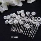 Bridal silver handmade headpiece,bridesmaid new hair accessories delicate floral pearl comb 4049