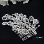 Bridal silver handmade headpiece,new fancy bridesmaid hair accessories floral pearl comb 4051