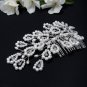 Bridal silver handmade headpiece,new fancy bridesmaid hair accessories floral pearl comb 4051