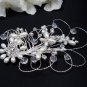 Bridal silver handmade headpiece,new bridesmaid hair accessories floral butterfly pearl comb 4062
