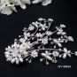 Bridal silver handmade headpiece,bridesmaid hair accessories wedding delicate floral pearl comb 4064