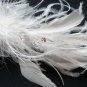 Bridal handmade ostrich feather fancy tiara,bridesmaid ivory hair accessories comb 49i