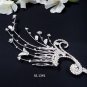 Tiara Bridal Comb,Silver Crystal Phoenix Hair Comb Tiara style, Wedding hair Comb 391