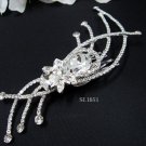 Tiara Bridal Comb,Silver Crystal Hair Comb Tiara style, Wedding hair Comb 851