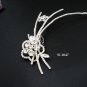 Floral Bridal handmade silver crystal tiara comb,bridesmaid hair accessories comb regal 1847