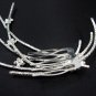 Bridal Tiara Bridal Comb, Silver Crystal Sparkle Hair Comb Tiara style, Wedding hair Comb 846