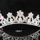 Silver bridal crystal comb,bridesmaid handmade hair accessories,wedding tiara comb 8477