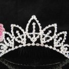 Silver bridal crystal comb,bridesmaid handmade hair accessories,wedding tiara comb 8518