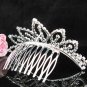 Silver bridal crystal comb,bridesmaid handmade hair accessories,wedding tiara comb 8518