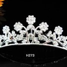 Tiara Bridal Comb, alloy silver Crystal Floral Hair Comb Tiara style, Wedding hair Comb h273