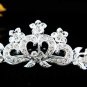 Silver alloy Tiara Bridal Comb, Pearl Crystal Floral Hair Comb Tiara style, Wedding hair Comb h281