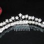 silver bride bridal crystal pearl comb,bridesmaid hair accessories,wedding tiara regal 1101
