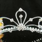 Silver Rhinestone Crystals Drop Clear Hair Comb Tiara For Wedding Bridal 4326