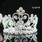 Silver crystal small crown bride bridal hair accessories bridesmaid wedding tiara8774