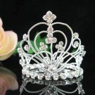 Silver wedding bridal crystal small crown handmade hair accessories,wedding tiara regal 8776