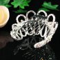 Silver bridal tiara crystal small crown bride wedding woman hair accessories 6909