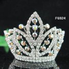 Silver bridal crystal small crown wedding bridal hair accessories,alloy tiara regal 6924