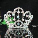 Silver bride bridal crystal small crown bridesmaid hair accessories,alloy tiara regal 6927