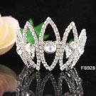 Silver wedding bridal small crown bridesmaid hair accessories tiara regal 6928