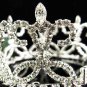 Handmade Silver bride bridal crystal small crown, bridal hair accessories delicate tiara 841s