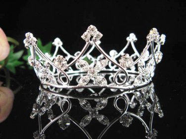 Silver bride bridal crystal small crown,bridesmaid bridal hair accessories,delicate tiara regal 3409