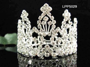 Handmade Silver bridal tiara small crown,wedding hair accessories,delicate regal 5029
