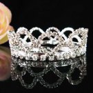 Handmade Silver bride  bridal crystal small crown, wedding hair accessories delicate tiara 2427