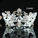 Silver bridal tiara, bride alloy small crown, bridesmaid wedding hair accessoriesPJ97