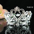 Silver bride bridal tiara, alloy wedding small crown,handmade bridal hair accessories PJ112