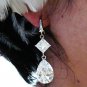 SILVER ZIRON DANGLER ALLOY BRIDE BRIDAL  EAR-DROP CRYSTAL STUD WEDDING EARRINGS SET ET22S