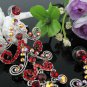 RHODIUM DANGLER ALLOY BRIDAL EAR-DROP CRYSTAL STUD WEDDING EARRINGS SET G148